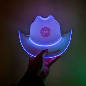 Rare Purple Light Up Neon Cowboys Hat